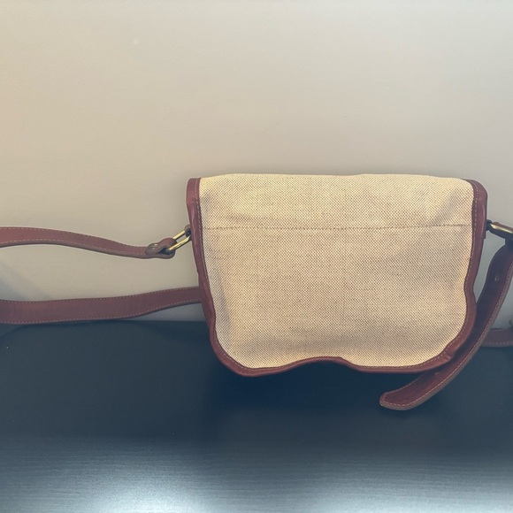 RARE Vintage Roots Stephy’s Bag Linen with leather trim - Picture 7 of 10